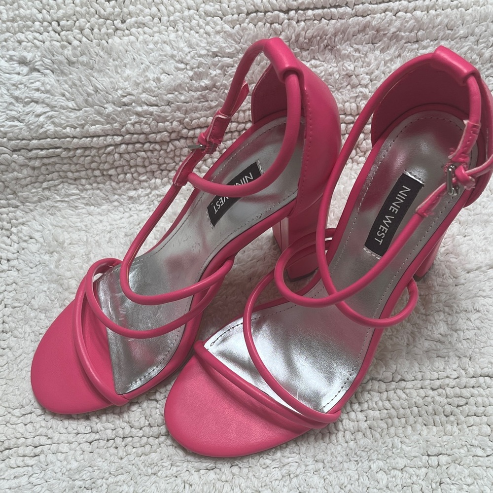 Nine West Pink Strappy Heels